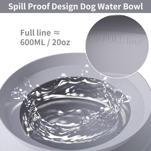 SLSON Spill Proof Dog Water Bowl for Cars,Collapsible No Splash Dog Travel Bowls Integrated Molding Portable Pet Bowl for Vehicle Road Trip Truck,RV,SUV,Boat Accessories (Cold Grey) - Image 4