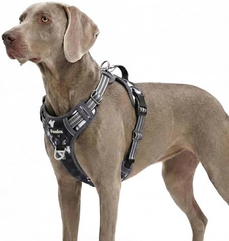 Funfox Dog Harness for XLarge Dogs, No Pull Pet Vest with Front Clip by MyFUNFOX