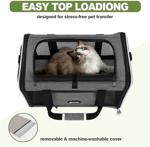 GAPZER Cat Carrier 18x11x11 Top Load, Soft-Sided Pet Travel Bag Over 15 lbs - Image 6