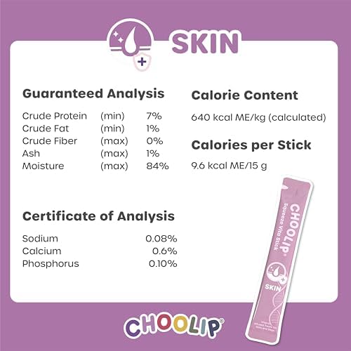 Choolip Squeeze Vita Stick Skin Support Lickable Cat and Dog Treats – 49-Count Multivitamin Sticks for Skin and Coat Health, Soft Puree for All Life Stages – Box with 7 Pouches - Image 3