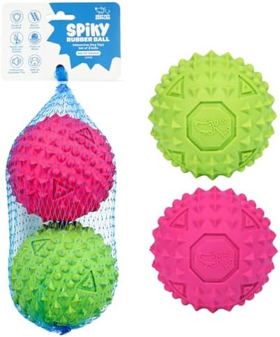 Best Pet Supplies Squeaky Dog Toys with Soft Durable Fabric for Small, Medium and Large Pets Interactive Toy for Indoor Play, Supports Active Biting and Play - Fuchsia, Green, Large by BestPetSuppliesLLC