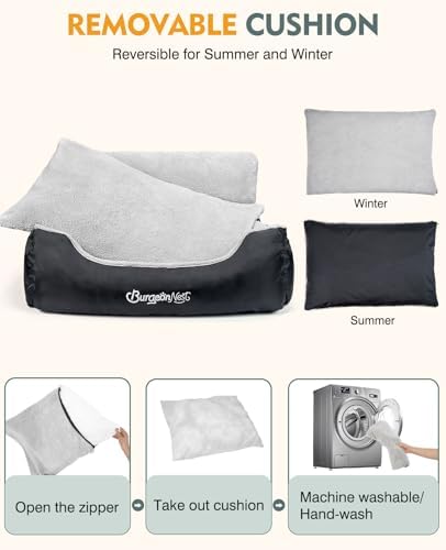 BurgeonNest Dog Car Seat for Small Dogs & Cats Under 55 lbs,Black - Image 6