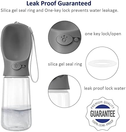 WePet Portable Dog Water Bottle, 19 OZ, Leak Proof Puppy Water Dispenser with Drinking Feeder for Pets Outdoor Walking, Hiking, Travel, Food Grade Plastic - Image 4