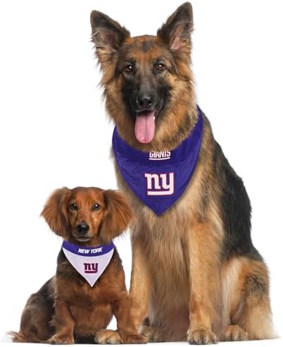 Pets First NFL New York Giants Reversible Bandana Size XX-Large for Dogs & Cats. 2 Sided Sports Bandana, Premium Embroidery Team Logo, Many NFL Teams Available - Image 4