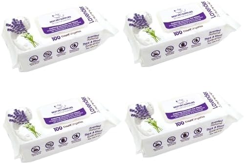 Best Pet Supplies Cleaning Dog Wipes - Calming Lavender, 400 Count by BestPetSuppliesLLC