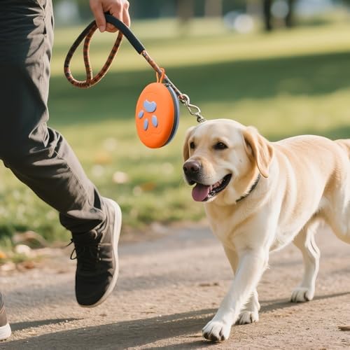 Collapsible Dog Bowls, 2-in-1 Pet Travel Bowls Blue Orange - Image 4