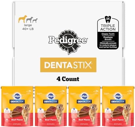Pedigree Dentastix Large Breed Dental Dog Treats, Beef, 72 Count by Pedigree