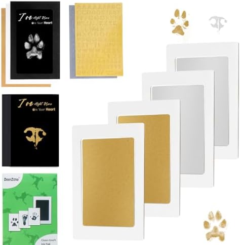 DeerZone Inkless Paw Print Kit,Dog Paw Print Kit,Dog Nose Print Kit by PetMemorialGifts