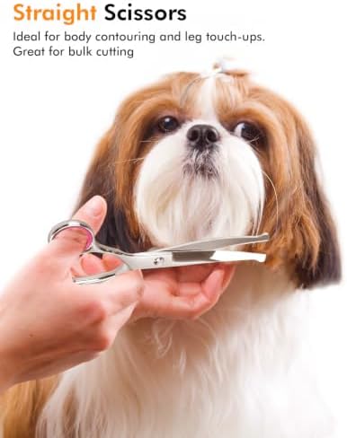 Dog Grooming Scissors Set, Professional Pet Grooming Shears, Pink - Image 4