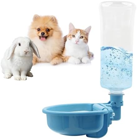 VANNON Anti-Splash Pet Water Bowl for Crates, 23oz Gravity Dispenser, Blue by Vannon