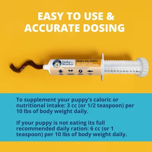 Under the Weather Pet | Ready Cal for Puppy | High Calorie Pet Nutritional Supplement for Weight Gain & Healthy Weight Maintenance | 10 Vitamins, 7 Minerals, Omega Fatty Acids & Carbohydrates | 80cc - Image 4