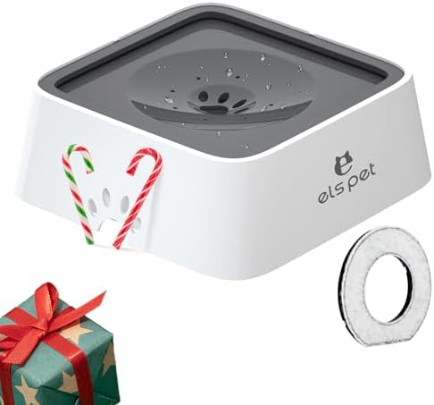 ELS PET Grey 70oz 2L No Spill Dog Cat Bowl Carbon Filter Water Dispenser by ELSPET
