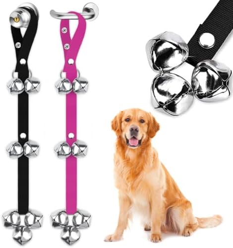 BLUETREE 2 Pack Dog Doorbells Premium Quality Training Potty Great Dog Bells Adjustable Door Bell Dog Bells for Potty Training Your Puppy The Easy Way - 7 Extra Large Loud 1.4 DoorBells by BLUETREE