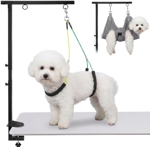 Dog Grooming Arm for Table,with Hammock & Haunch Holder for small dogs by Unknown
