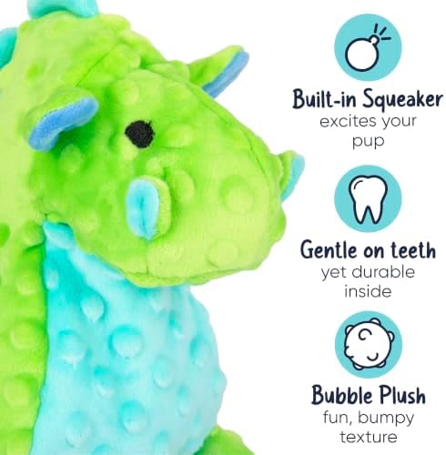 goDog Standing Dragon Plush Squeaky Dog Toy with Chew Guard Technology, Durable Fabric & Built-in Squeaker for Carry & Active Play, Large - Image 3