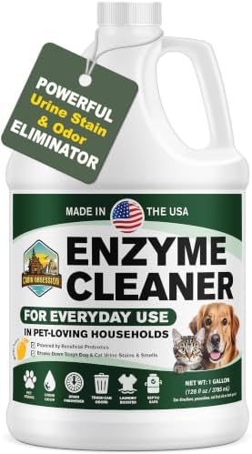 Enzyme Cleaner for Everyday Use in Pet-Loving Households (1 Gallon Bottle) by CabinObsession