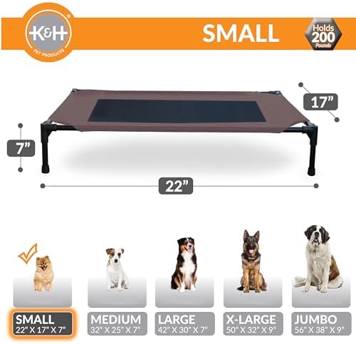 K&H Outdoor Elevated Dog Bed for Small Pets, Green, Small 22x17in - Image 2