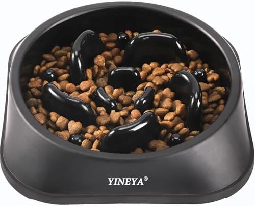 YINEYA Slow Feeder Dog Bowl for Medium Dogs, 2-Cup Puzzle Feeder Bowl by YINEYA