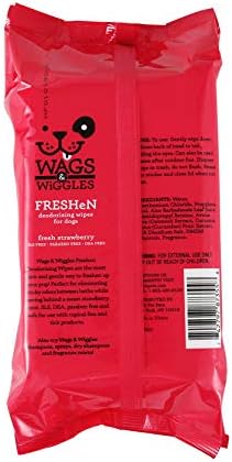 Wags & Wiggles Multipurpose Dog Wipes, Fresh Strawberry, 100 Count, 12-Pk - Image 5