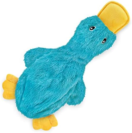 Best Pet Supplies Interactive Squeaky Dog Toy - Crinkle Duck, Turquoise by BestPetSuppliesLLC