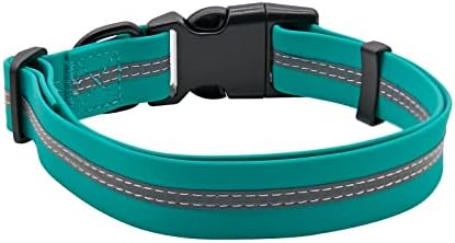 Nimble Reflective Waterproof Dog Collar Adjustable Odor Resistant Easy Clean Pet Collar for Small Medium Large Dogs Night Walking Outdoor Rainy Use (Large (15.35”-24.8”inches), Emerald Green) - Image 2