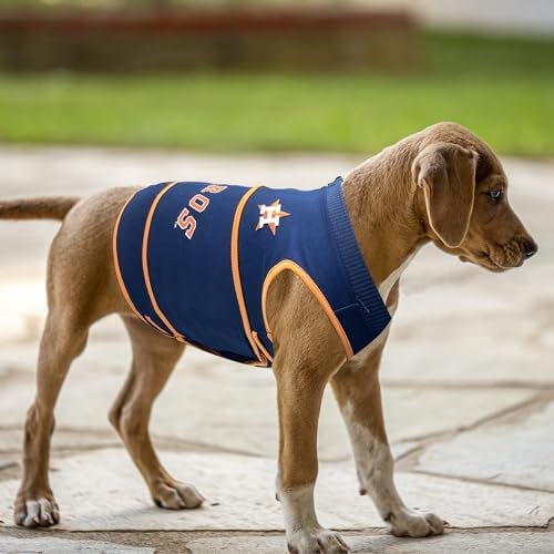 MLB Houston Astros Dog Anxiety Shirt Calming Soothing Vest, for Dogs & Cats with Anxiety, Fears, Fireworks, Loud Noises, Dark, Lonely Keeps Dogs Calm & Feeling Safe, Relaxing Jacket, Small - Image 5