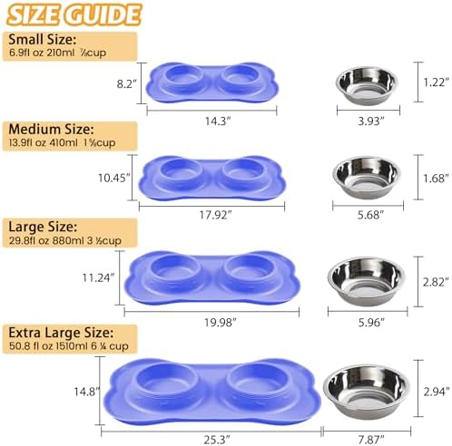 Hubulk Pet Dog Bowls 2 Stainless Steel Dog Bowl with No Spill Non-Skid Silicone Mat + Pet Food Scoop Water and Food Feeder Bowls for Feeding Small Medium Large Dogs Cats Puppies (X- Large, Purple)… - Image 4