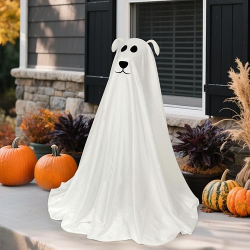 Halloween Decorations, 2.5FT Light Up Halloween Ghost Dog with Remote by Dazonge