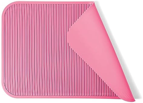 Pet Grooming Table Non-Slip Mat - Padded Mat for at-Home Grooming Dogs and Cats,Bathing Mat for Pets, Diameter：57cm/22.44inch (Pink, 57cm/22.44inch) by Phenfor