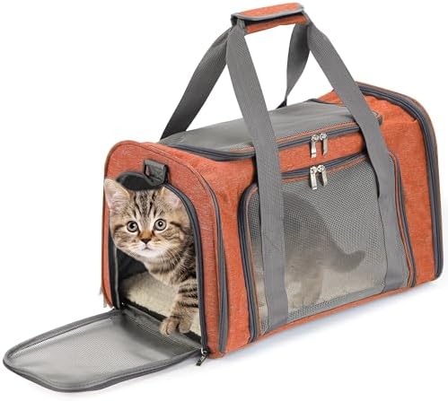 Mr. Pen- Pet Carrier, 17.5" x 11.2" x 11.5", Medium Size, Orange by MrPen