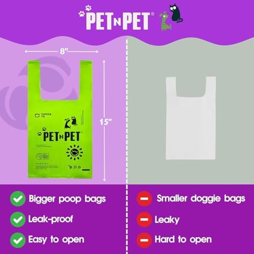 PET N PET Lavender Scented Dog Waste Bags, 200 Count with Handles - Image 2