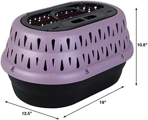 Petmate Top Load Plastic Cat Kennel, One-Door, 19in, Purple, 19.0" L x 12.5" W x 10.8" H (Pack of 4) - Image 2