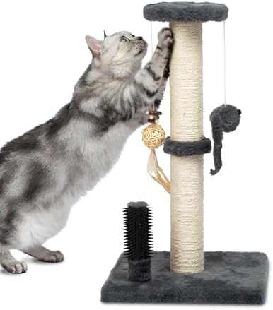 Best Pet Supplies Catify Cat Scratching Post - Gray H: 33" by BestPetSuppliesLLC