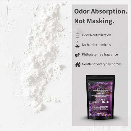 Lapew Lavender & Chamomile Carpet Deodorizer Powder - Pet Safe Freshener for Vacuuming | Scented Odor Eliminator for Home | 16 oz - Image 3