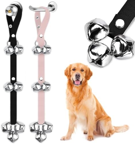 BLUETREE 2 Pack Dog Doorbells Premium Quality Training Potty Great Dog Bells Adjustable Door Bell Dog Bells for Potty Training Your Puppy The Easy Way - 7 Extra Large Loud 1.4 DoorBells by BLUETREE