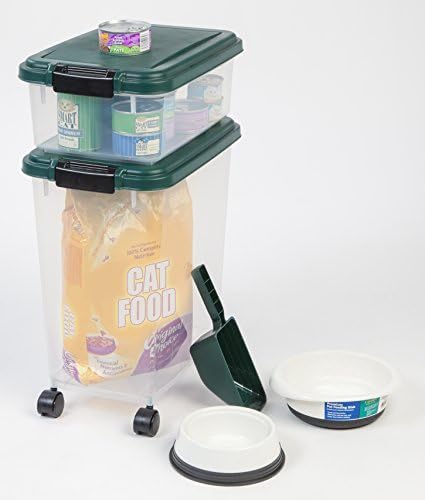 IRIS USA Airtight Pet Food Container, Up to 30 lbs & 11 lbs, Green - Image 3