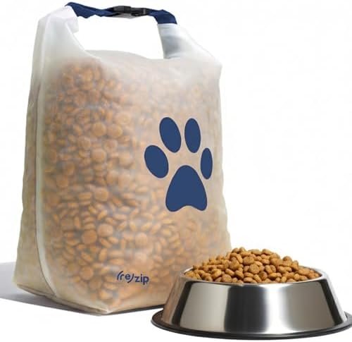 (re)zip Large Pet Food Travel Bag & Kibble Carrier, 40-Cup Roll Top, Cobalt by rezip