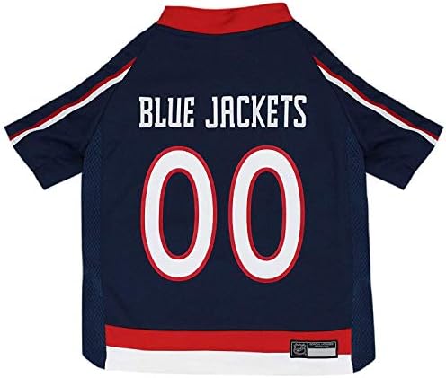 Pets First NHL Columbus Blue Jackets Jersey for Dogs & Cats, X-Small. - Let Your Pet be a Real NHL Fan! by PETSFIRST