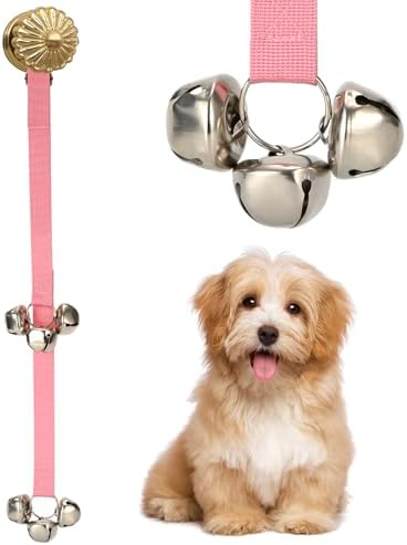 Luckyiren Dog Door Bell for Potty Training, Adjustable Length and Height, Pink by Luckyiren