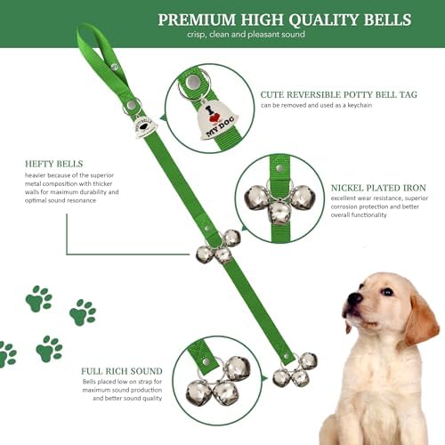 Caldwell's Pet Supply Co. Dog Potty Bells, Dog Door Bell, Bells to Go Outside, Potty Training Bell, Dogs Doorbell, Dogs Potty Doorbell, Ring to Go Pee, All Breed Puppy Training Tool - Image 2