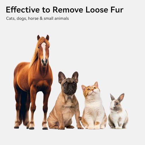 aumuca Cat Brushes for Indoor Cats Dog Hair Brush for Shedding Long or Short Haired Cats Grooming Deshedding Brush for Dog Kitten Horse Massage Removes Loose Fur, Brown - Image 2