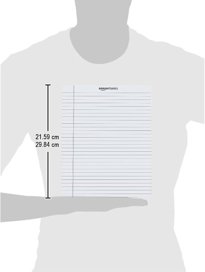 Amazon Basics Legal/Wide Ruled 8-1/2 by 11-3/4 Legal Pad, White, 600 Count (12 Pack of 50 Sheets) - Image 5