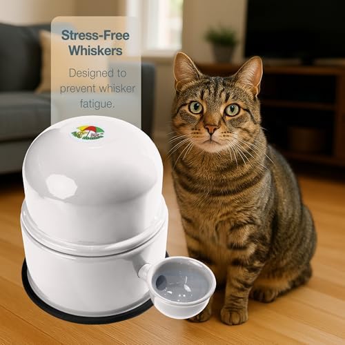 Pet Water Dispenser for Dogs and Cats, 47.3 oz – Gravity-Fed Aluminum Water Bowl, Prevents Wet Fur, Provides Continuous Fresh Water, Electrostatic Coated Finish, (White) - Image 6