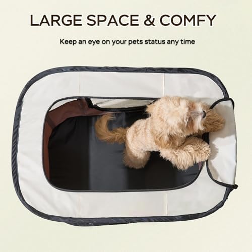 XRG Foldable Pet Playpen,Indoor Cat cage Puppy Crates M(31.5"x23.6"x21.7") - Image 3