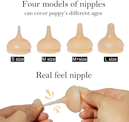Doggiema Puppy Feeder kit, Silicone Feeding Nipple and Syringes for Puppies - Image 2