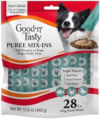 Good 'n' Tasty Puree Mix-Ins Dog Food Topper or Treat, 28 Count by GoodNFun