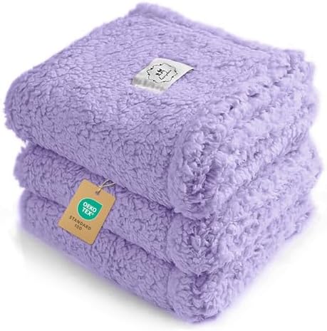 Luciphia 3 Pack Soft Sherpa Fleece Blankets for Dogs Cats Puppies,23"x16" by luciphia