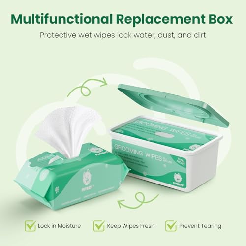 Pet Wipes for Dogs & Cats, Extra Moist & Thick Grooming Puppy Wipes with 100 Fresh Counts, Aloe Vera/Nature - Image 6