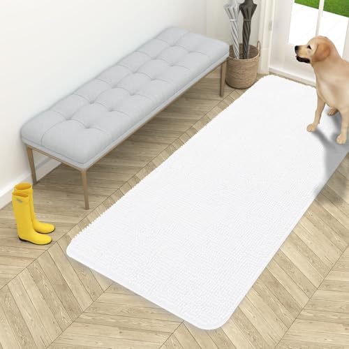 OLANLY Dog Door Mat for Muddy Paws 54x24, Super Absorbent Chenille Mud Mat by OLANLY