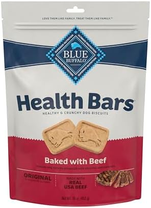 Blue Buffalo Health Bars Beef Dog Biscuits, 16 oz by BlueBuffaloCompanyLtd
